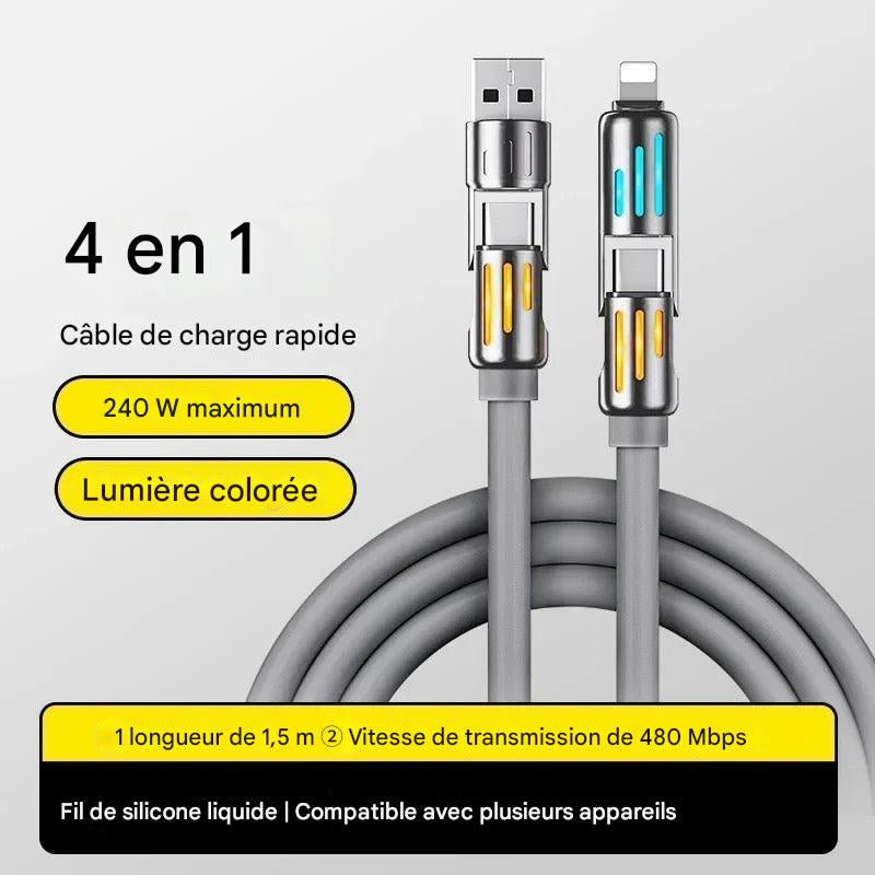 câble de charge rapide pour iphone480mbps transmission de données samsung xiaomi - luxynaya