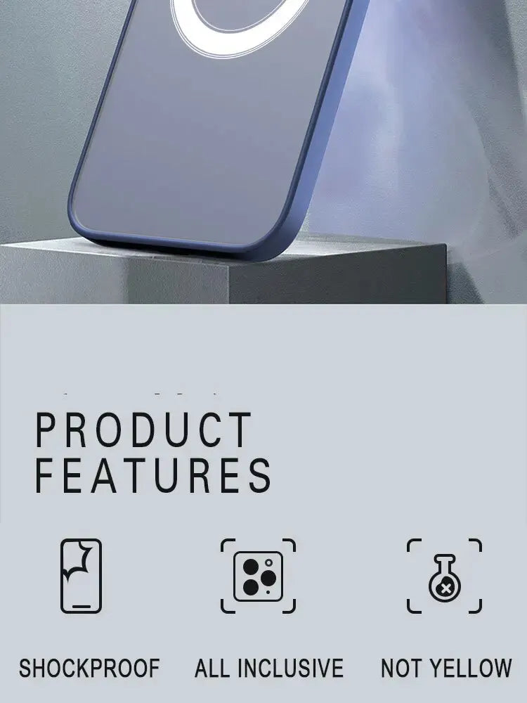 coque transparente  magnétique matte